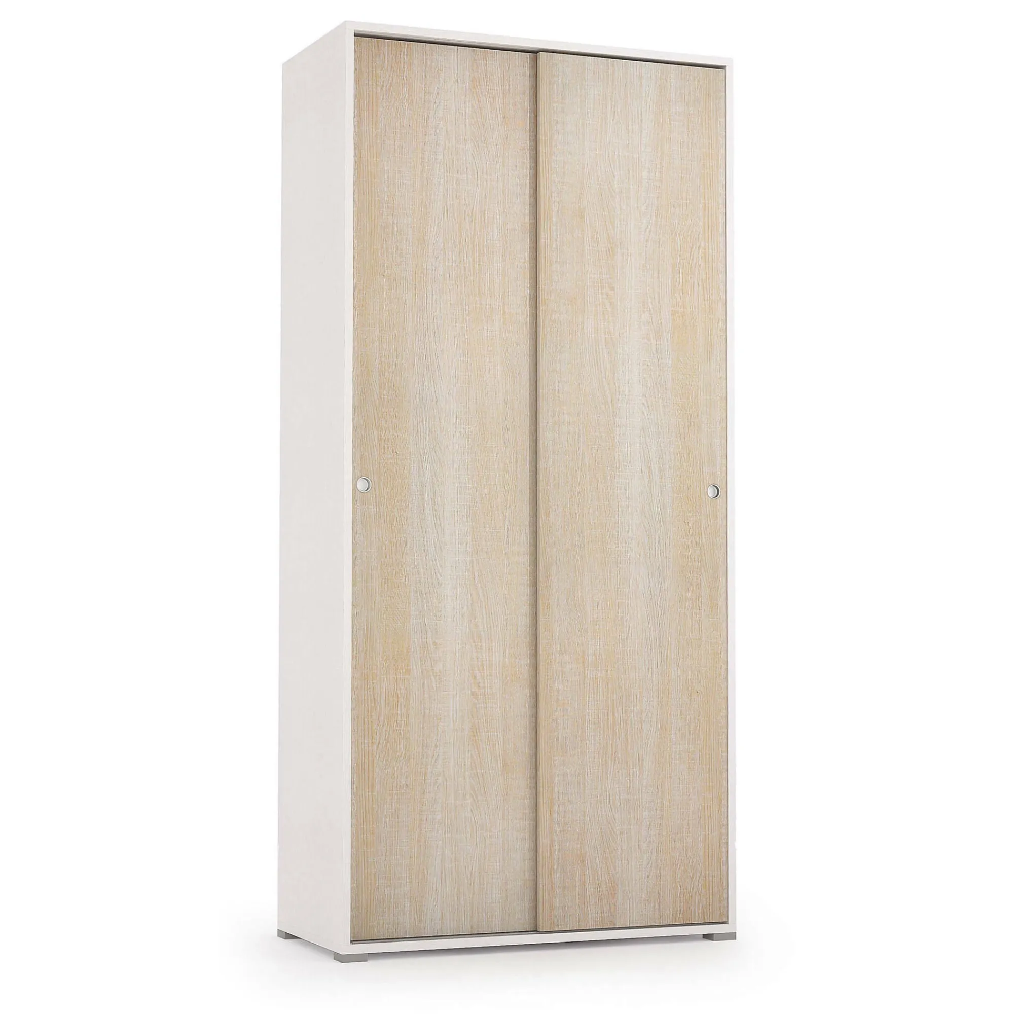 Guardaroba 2 ante Alaysia, 90x45h195 cm, Rovere e Bianco<Dmora Best Sale