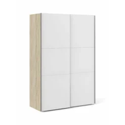 Guardaroba 2 ante Almese, 68x147 h220 cm, Quercia e Bianco<Dmora Online