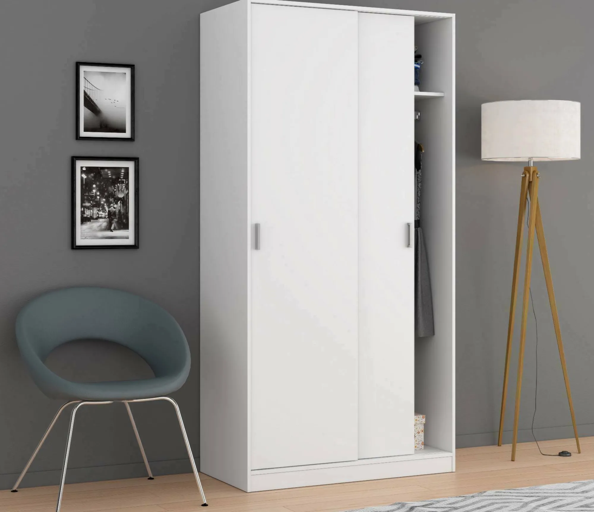 Guardaroba 2 ante Alt, 100x50h200 cm,<Dmora Online