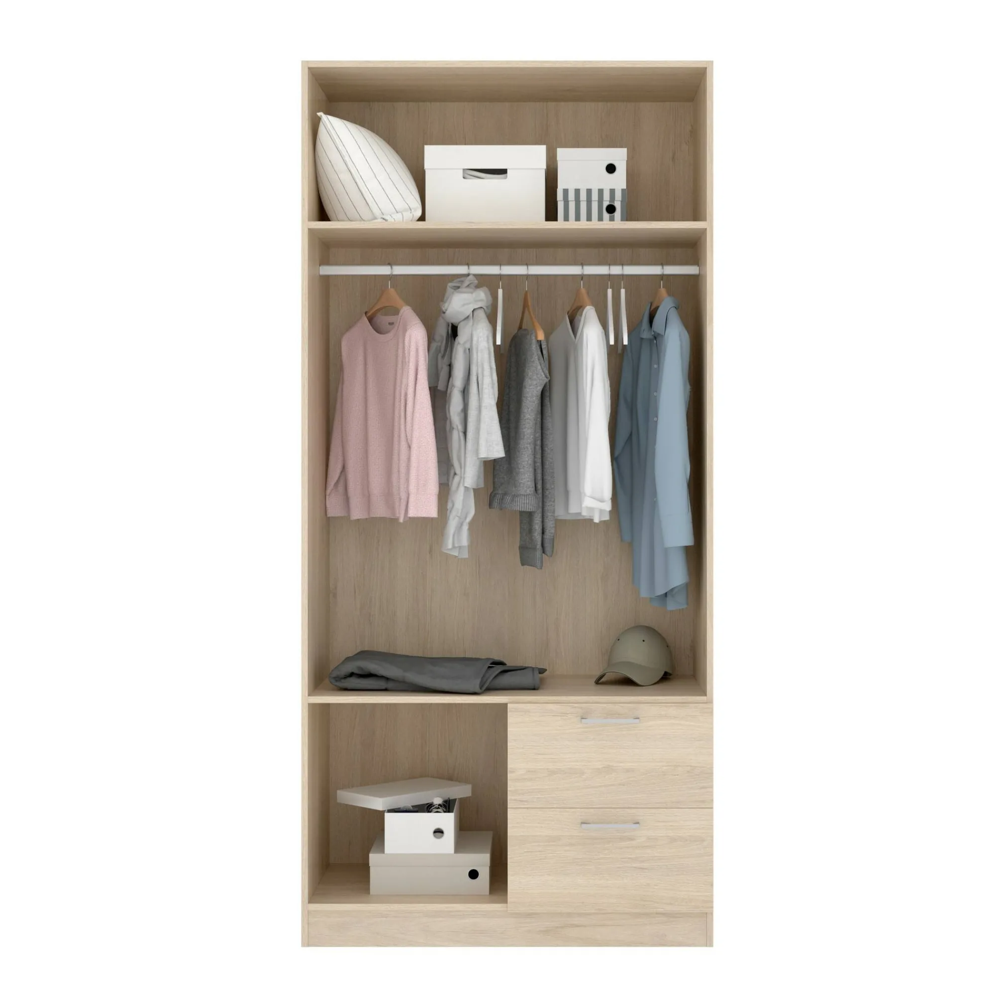 Guardaroba 2 ante Amp, 100x52h215 cm,<Dmora Outlet