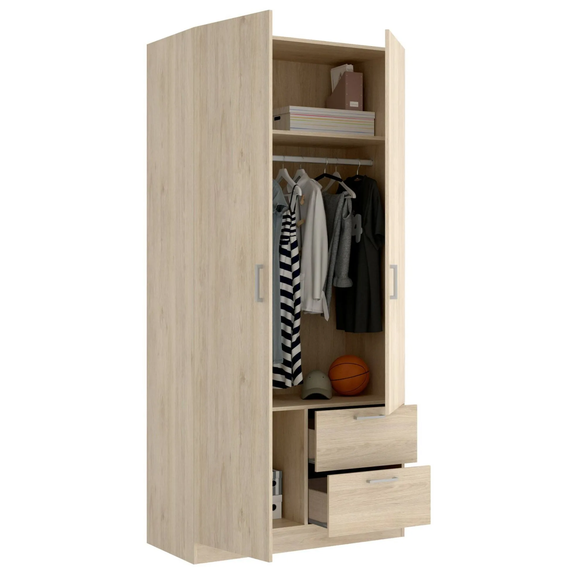 Guardaroba 2 ante Amp, 100x52h215 cm,<Dmora Outlet