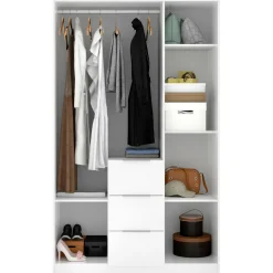 Guardaroba 3 ante Anabela, 135x52h204 cm,<Dmora Discount