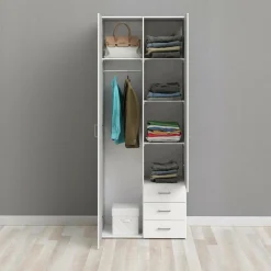 Guardaroba 2 ante Apollina, 77x50 h200 cm,<Dmora Store