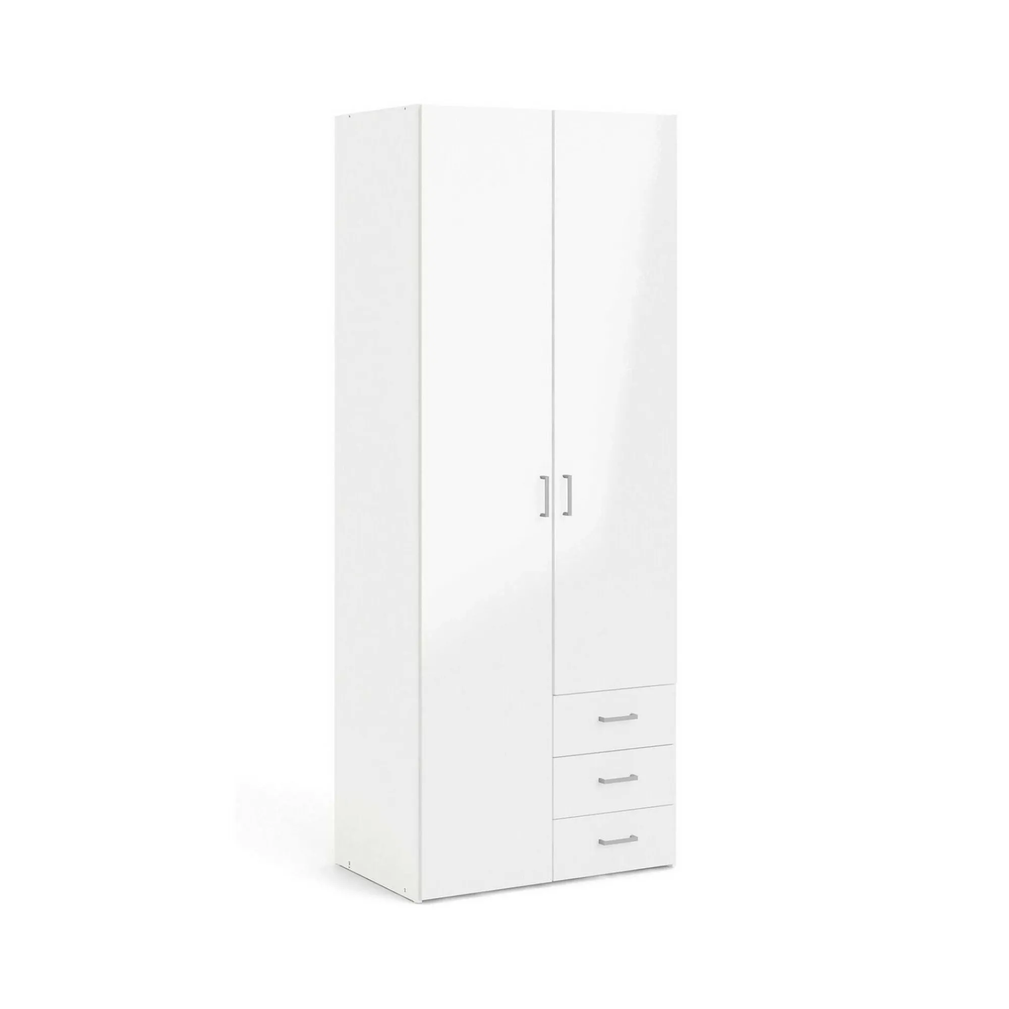 Guardaroba 2 ante Apollina, 78x50 h200 cm, Bianco<Dmora Cheap