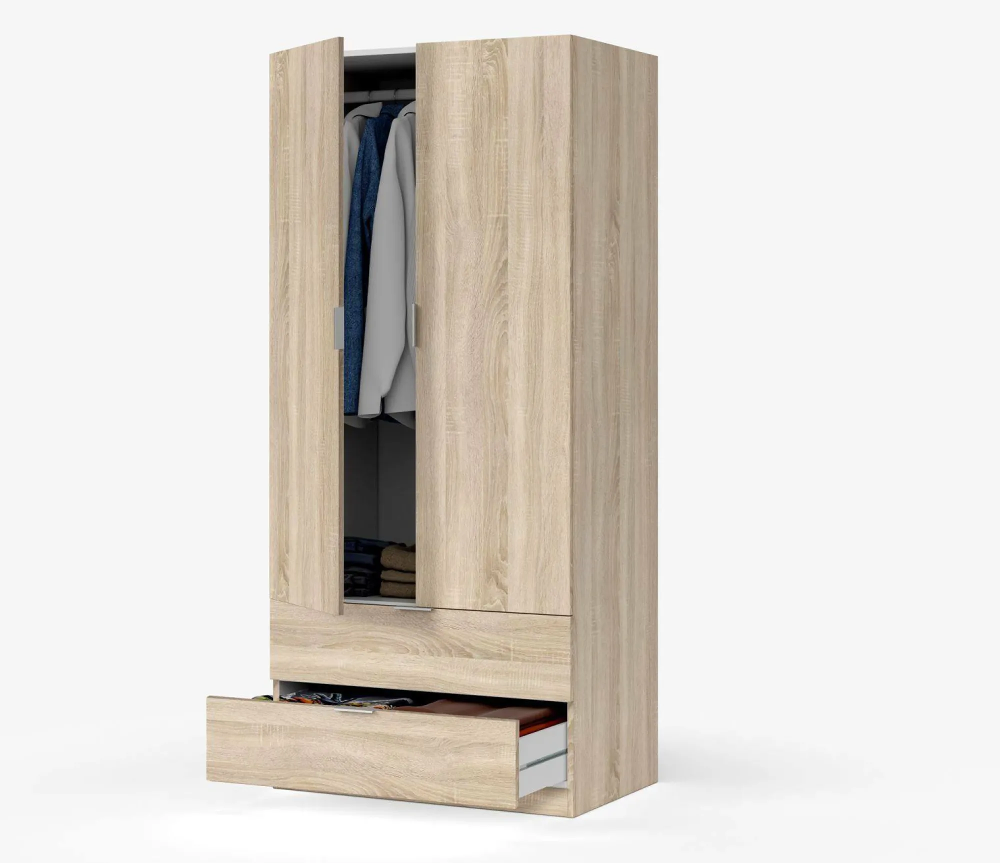 Guardaroba 2 ante Appadu, 81x52h180 cm,<Dmora Store