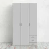 Guardaroba 3 ante Aquilone, 116x50 h200 cm, Bianco<Dmora Flash Sale