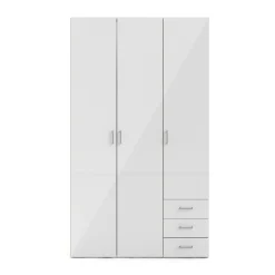 Guardaroba 3 ante Aquilone, 116x50 h200 cm, Bianco<Dmora Flash Sale