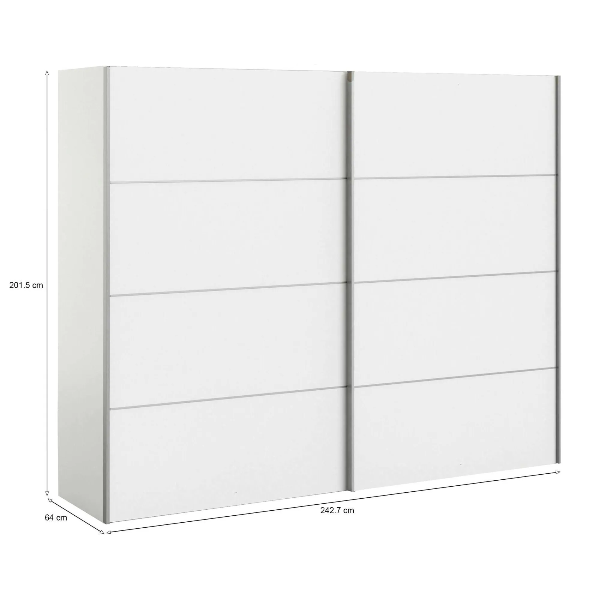 Guardaroba 2 ante Avelengo, 243x64 h202 cm,<Dmora Shop