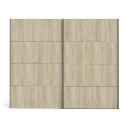Guardaroba 2 ante Avelengo, 243x64 h202 cm, Bianco e Quercia<Dmora Best Sale