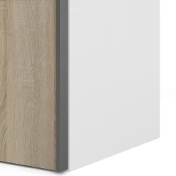 Guardaroba 2 ante Avelengo, 243x64 h202 cm, Bianco e Quercia<Dmora Best Sale