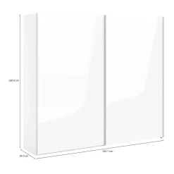 Guardaroba 2 ante Badesse, 61x243 h220 cm, Bianco<Dmora Cheap