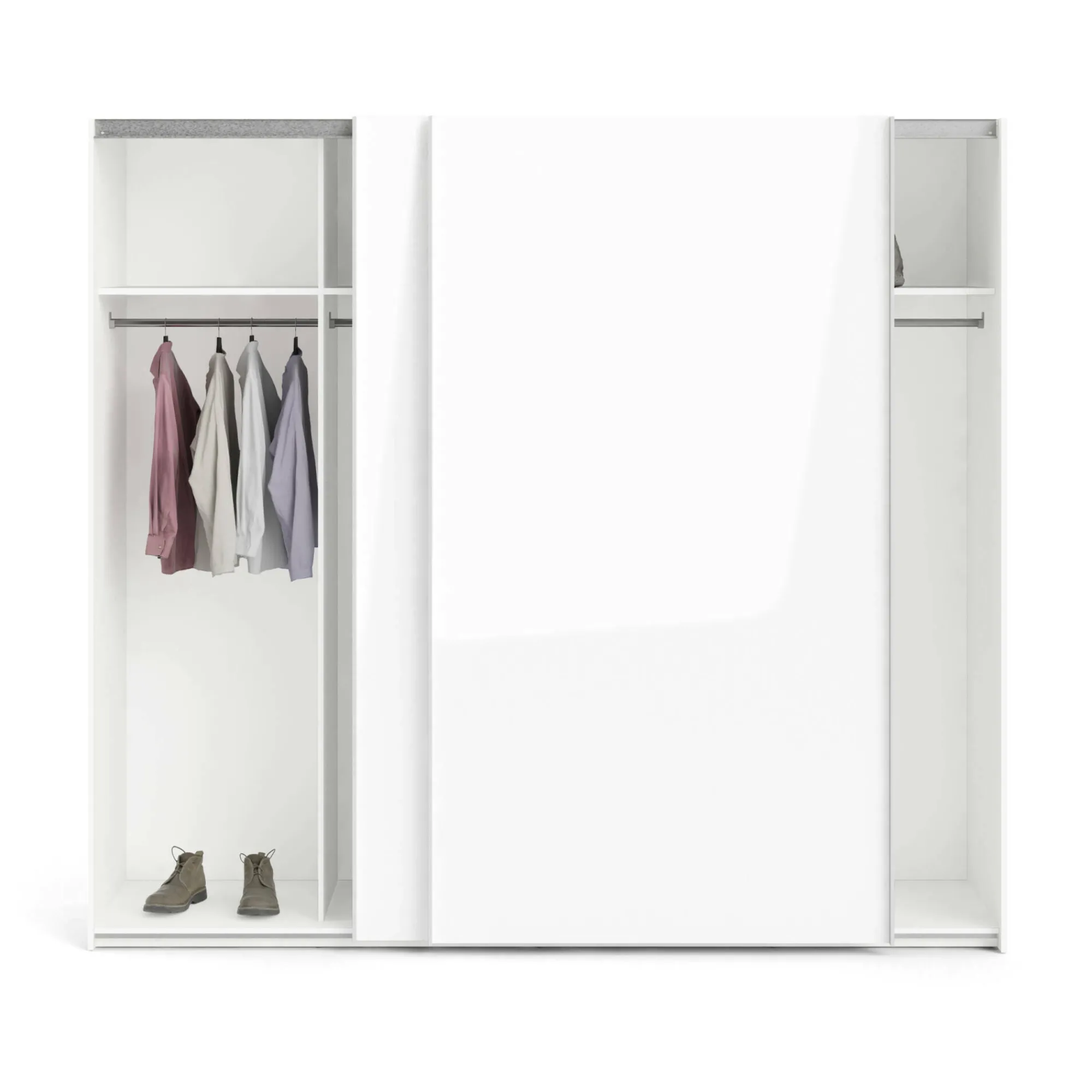 Guardaroba 2 ante Badesse, 61x243 h220 cm, Bianco<Dmora Cheap