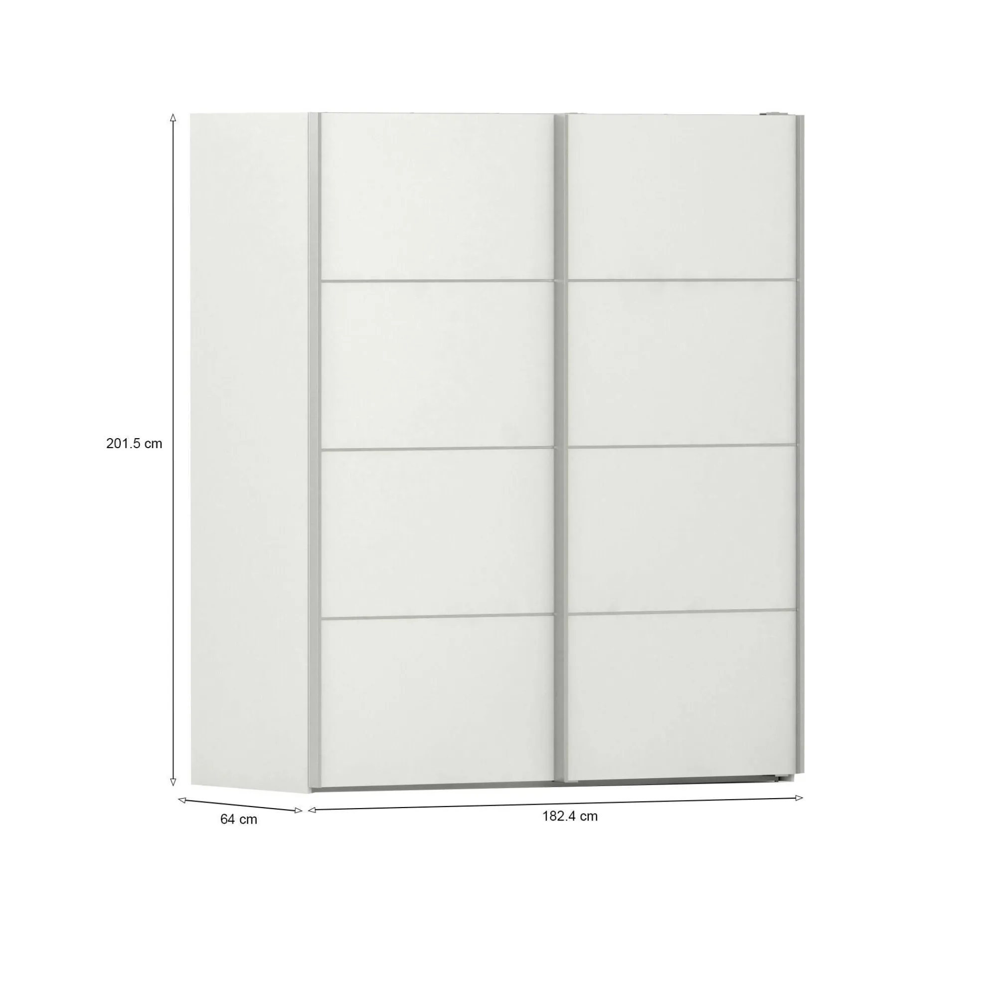 Guardaroba 2 ante Cassano, 182x64 h202 cm,<Dmora Best