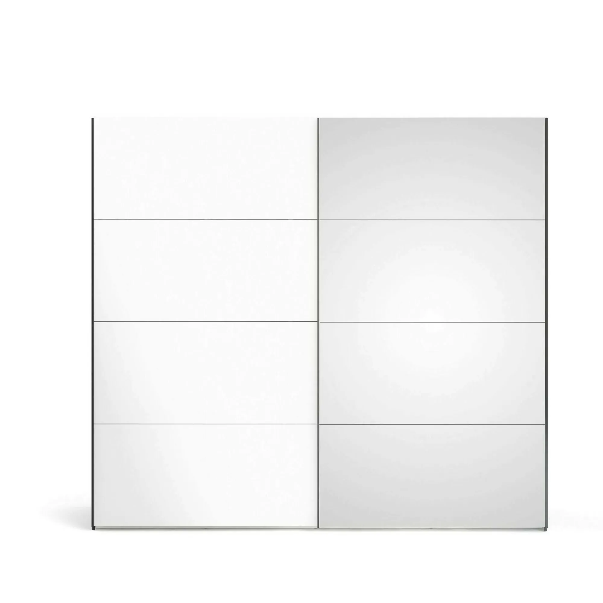 Guardaroba 2 ante Catalina, 61x243 h220 cm, Nero e Bianco<Dmora Online