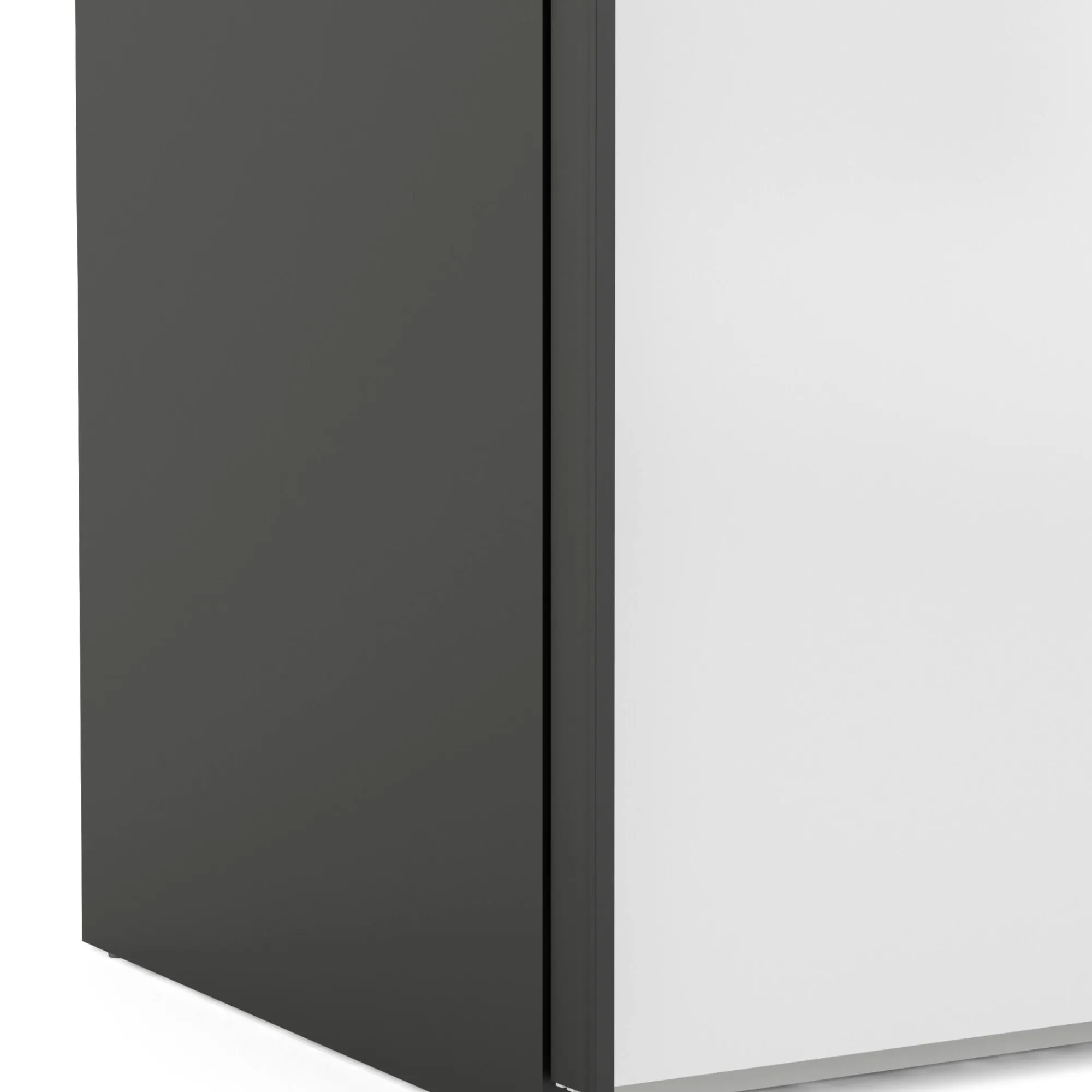 Guardaroba 2 ante Catalina, 61x243 h220 cm, Nero e Bianco<Dmora Online
