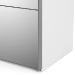 Guardaroba 2 ante Cerreto, 182x64 h202 cm, Bianco e Grigio<Dmora Sale