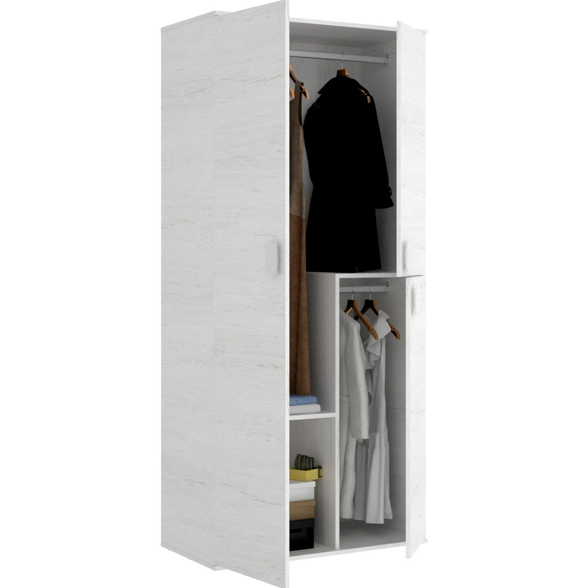Guardaroba 3 ante Dmagnan, 90x53h202 cm,<Dmora Clearance