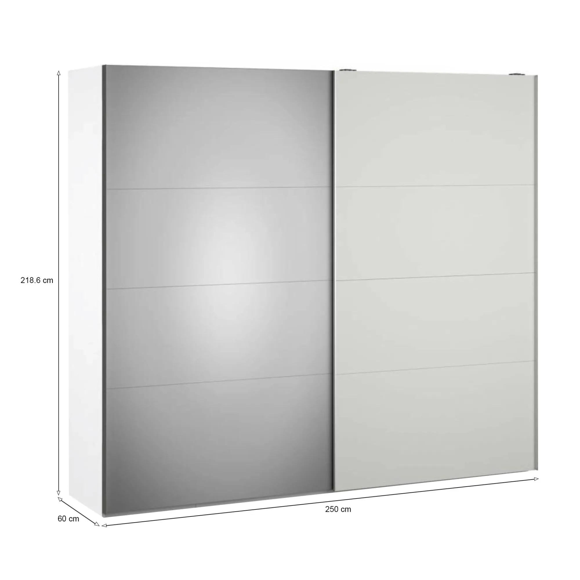 Guardaroba 2 ante Dschwoc, 60x250 h219 cm,<Dmora Outlet