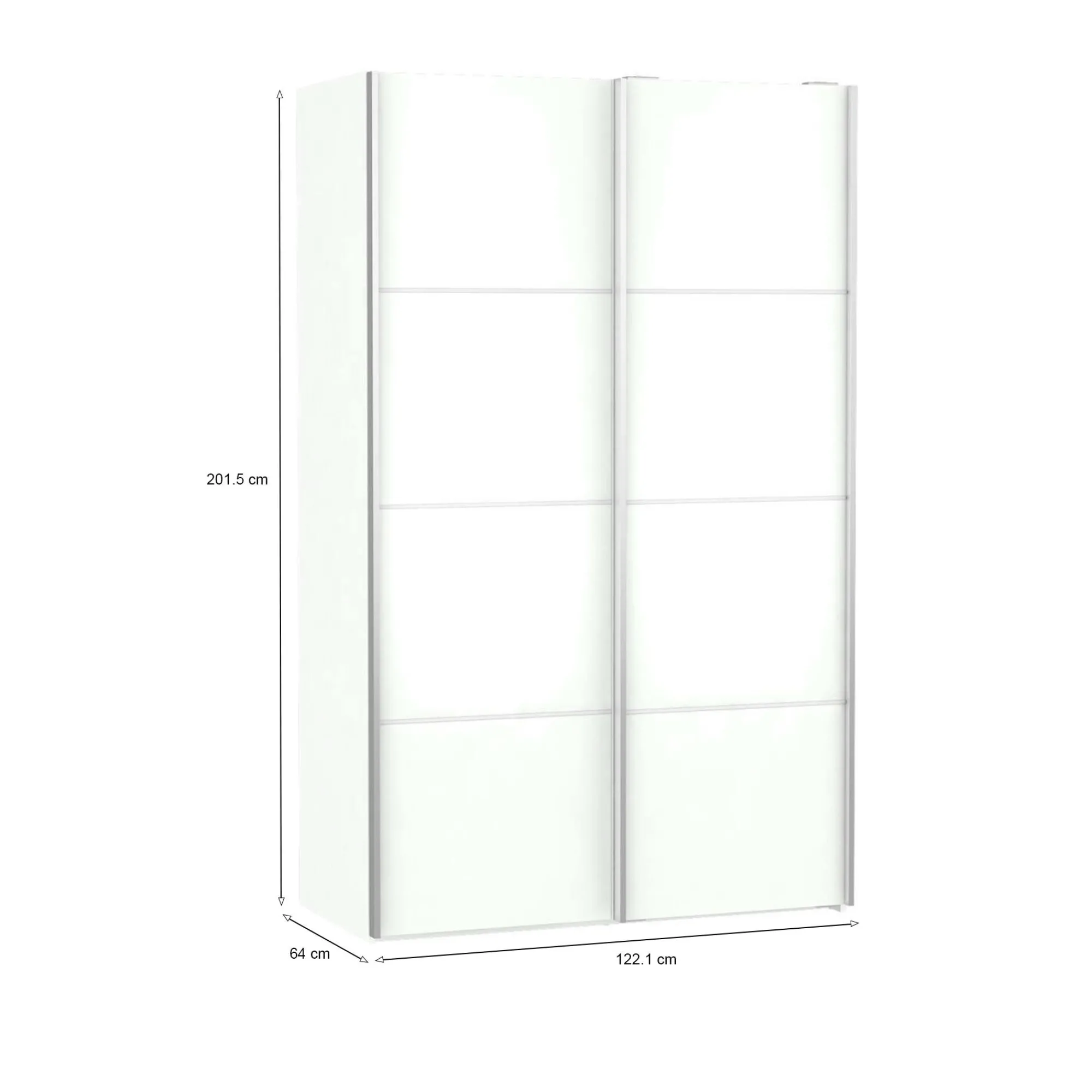 Guardaroba 2 ante Dsoler, 122x64 h202 cm,<Dmora Sale