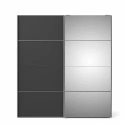 Guardaroba 2 ante Dsorb, 182x64 h202 cm, Bianco e Grigio<Dmora Flash Sale