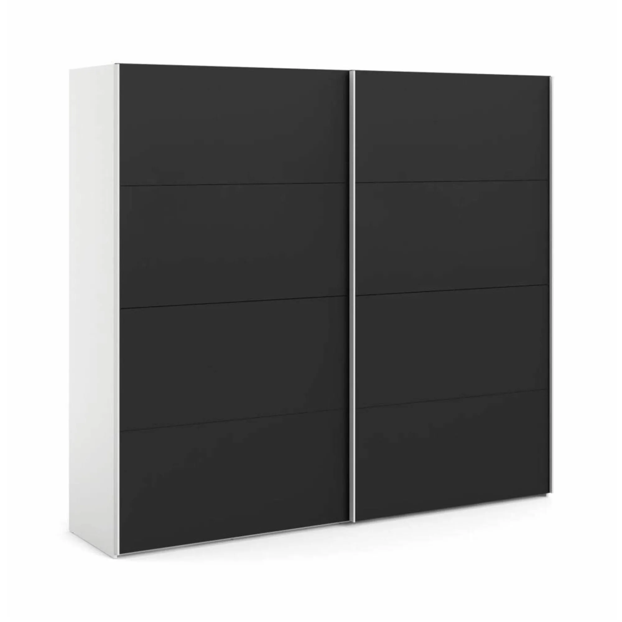 Guardaroba 2 ante Dspinos, 61x243 h220 cm, Bianco e Nero<Dmora Discount