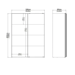 Guardaroba 2 ante Dstang, 61x150 h200 cm, Bianco e Nero<Dmora Clearance