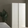 Guardaroba 2 ante Fabre, Mobile camera da letto, Cabina armadio portabiti, Armadio appendiabiti, 62x122 h220 cm, Bianco<Dmora Shop