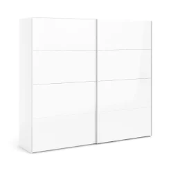 Guardaroba 2 ante Kauri, 61x243 h220 cm, Bianco<Dmora Clearance