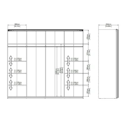 Guardaroba 2 ante Kauri, 61x243 h220 cm, Bianco<Dmora Clearance