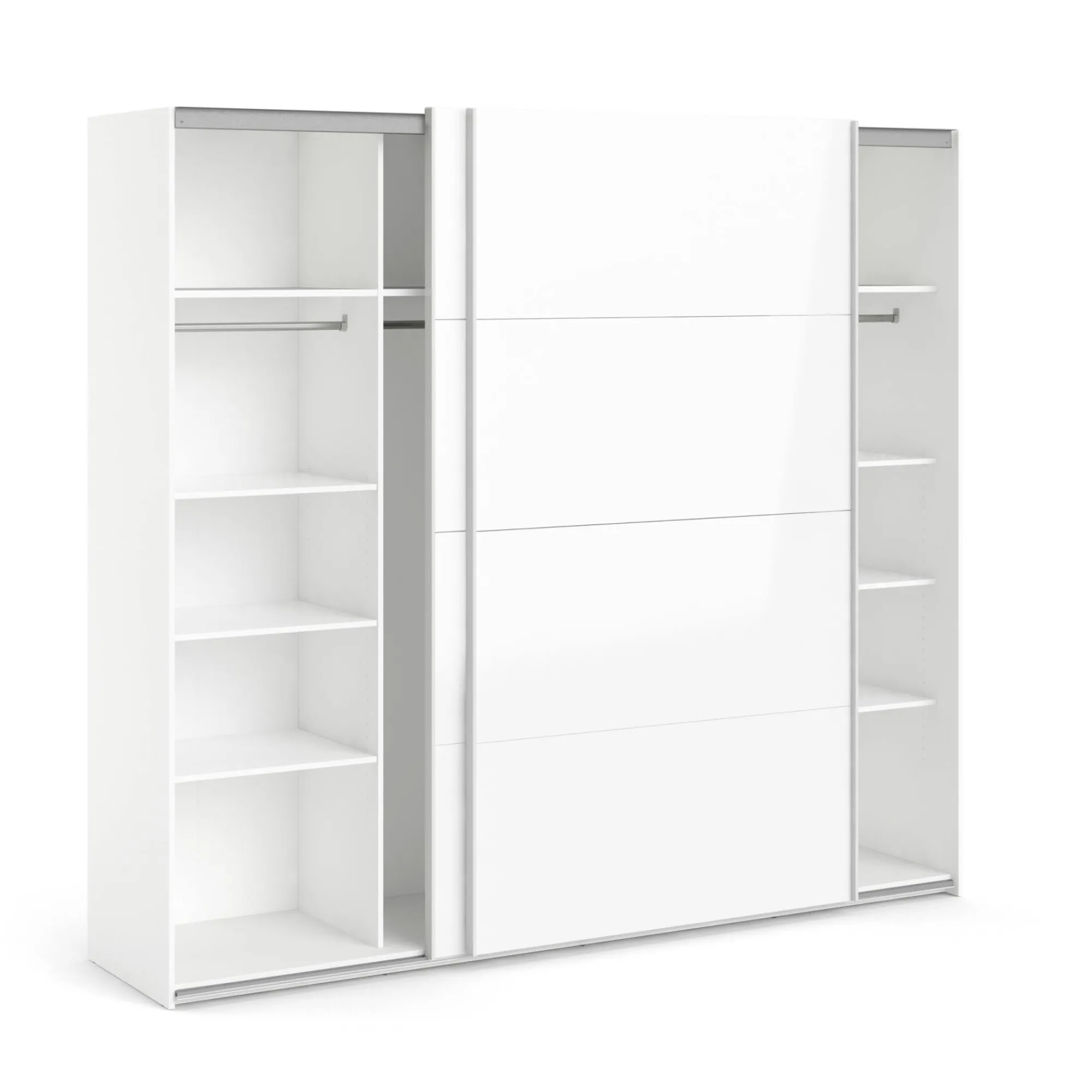 Guardaroba 2 ante Kauri, 61x243 h220 cm, Bianco<Dmora Clearance