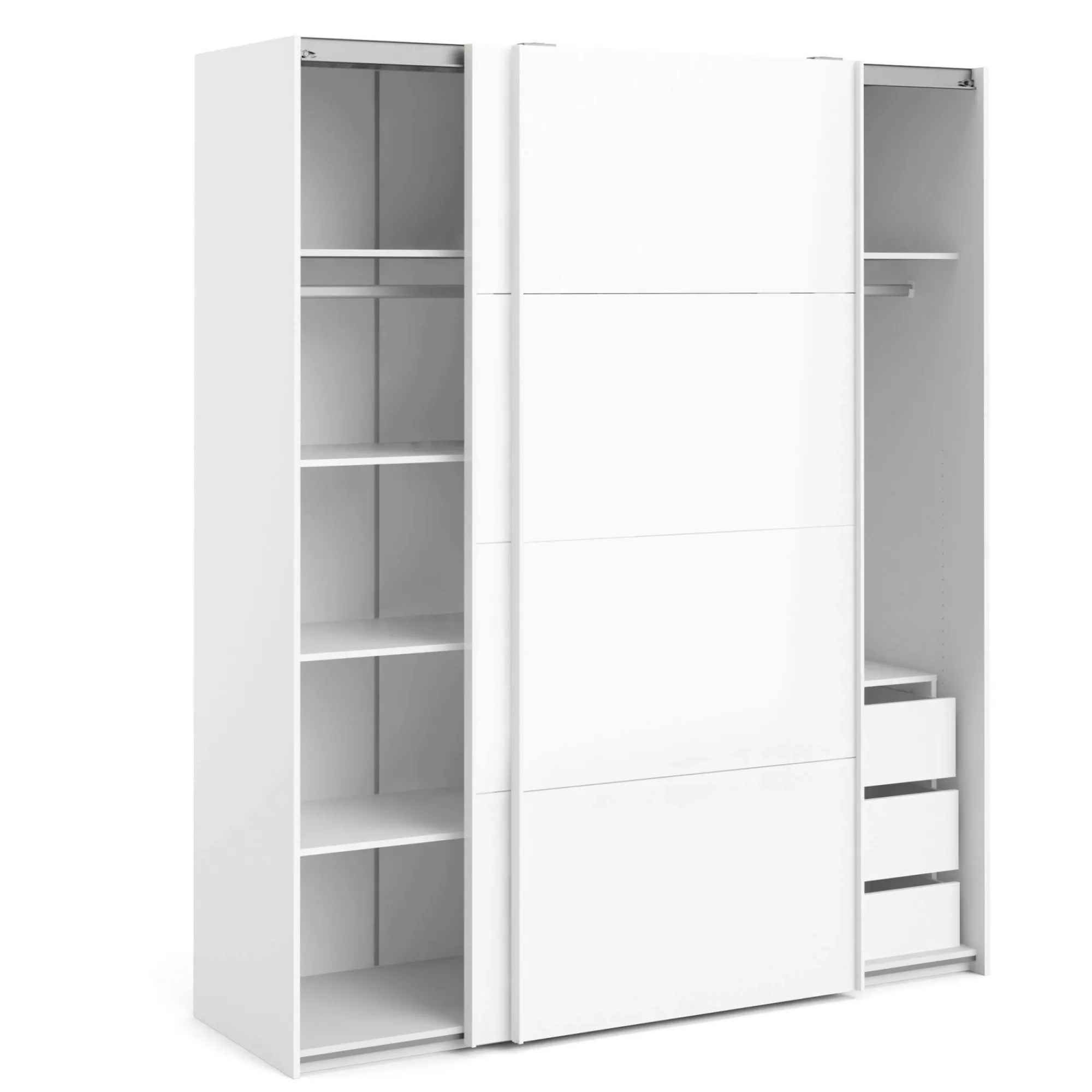 Guardaroba 2 ante London, 182x62 h220 cm, Bianco<Dmora Shop