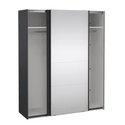 Guardaroba 2 ante Malakas, 65x179 h220 cm, e Trasparente<Dmora Discount