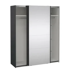 Guardaroba 2 ante Malakas, 65x179 h220 cm, e Trasparente<Dmora Discount