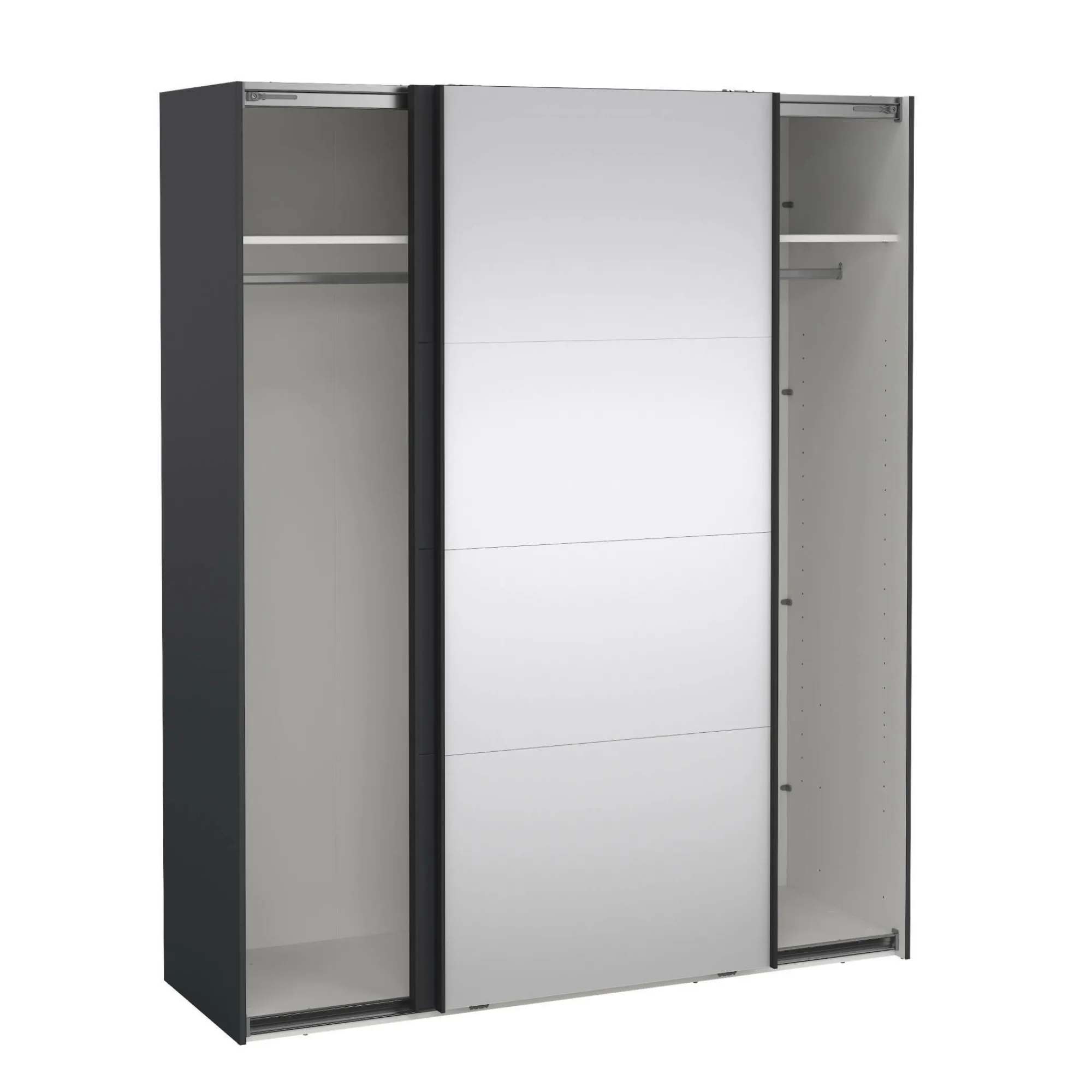 Guardaroba 2 ante Malakas, 65x179 h220 cm, e Trasparente<Dmora Discount