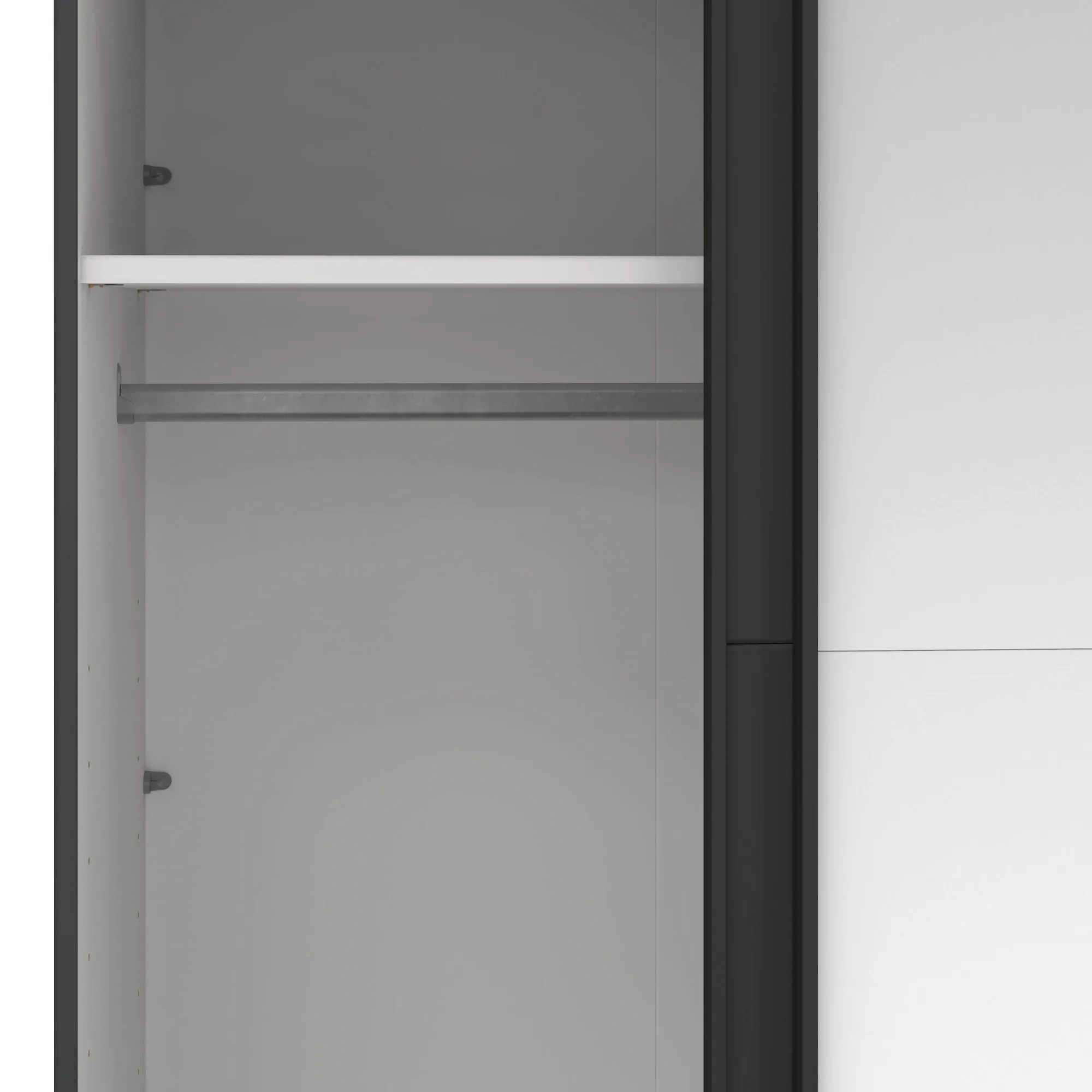 Guardaroba 2 ante Malakas, 65x179 h220 cm, e Trasparente<Dmora Discount