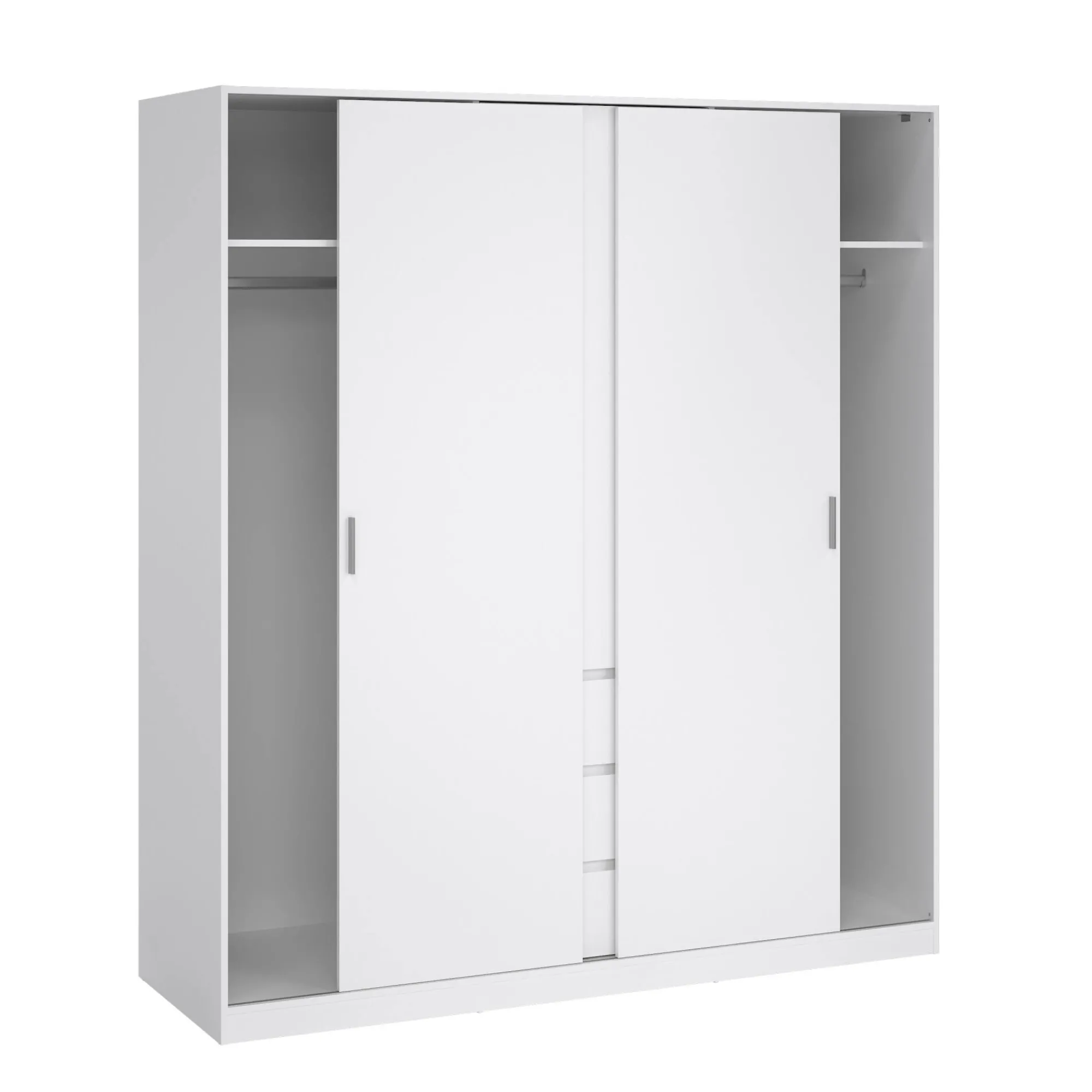 Guardaroba 3 ante Mathieu, 60x177 h200 cm, Bianco<Dmora Best Sale