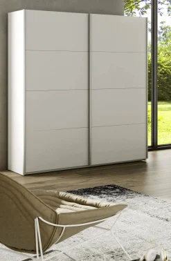 Guardaroba 2 ante Opi, 150x60h200 cm, Bianco<Dmora Outlet
