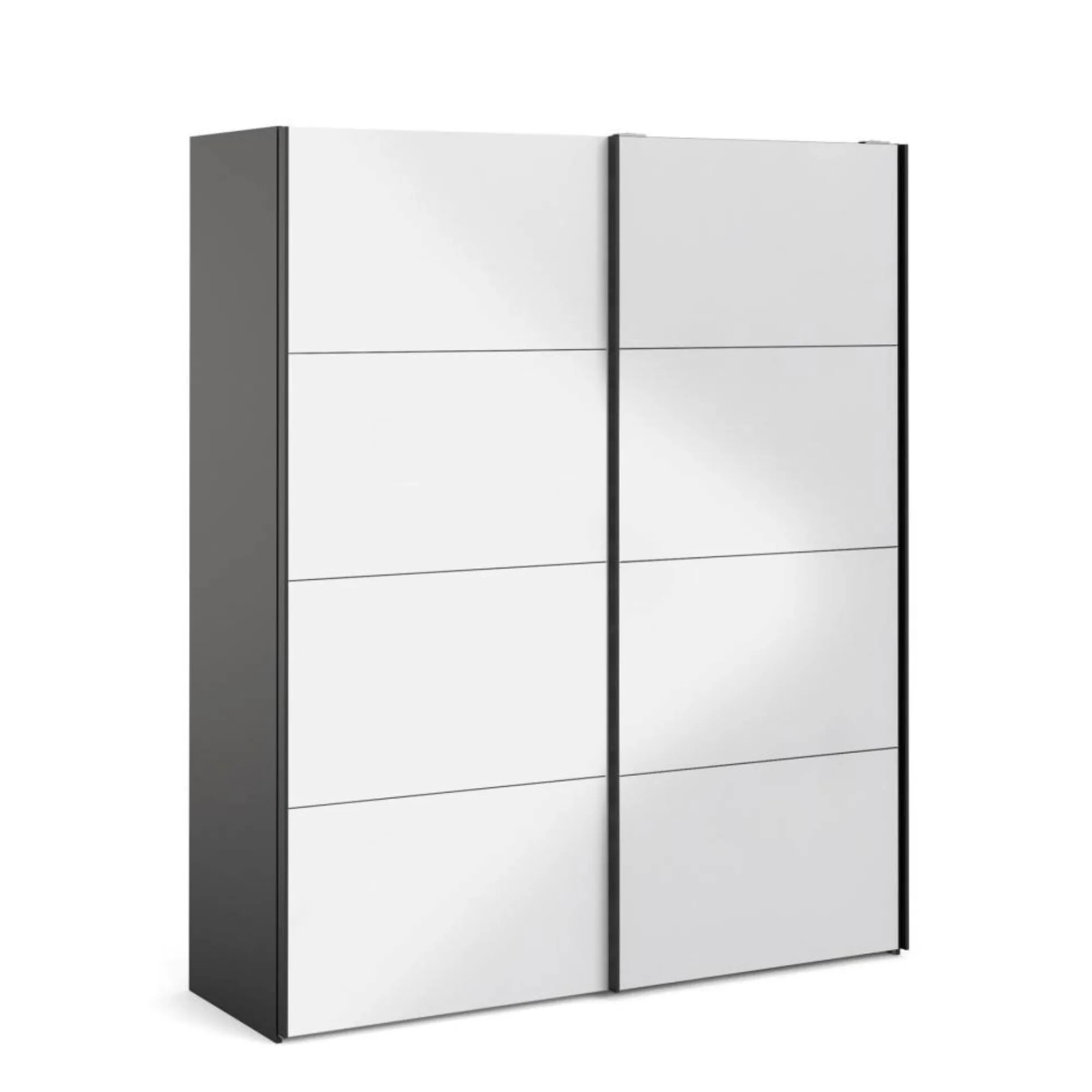 Guardaroba 2 ante Paeng, 61x182 h220 cm, Nero e Bianco<Dmora Shop