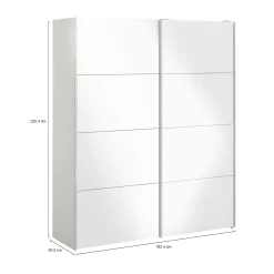 Guardaroba 2 ante Paeng, 61x182 h220 cm, Bianco<Dmora Cheap