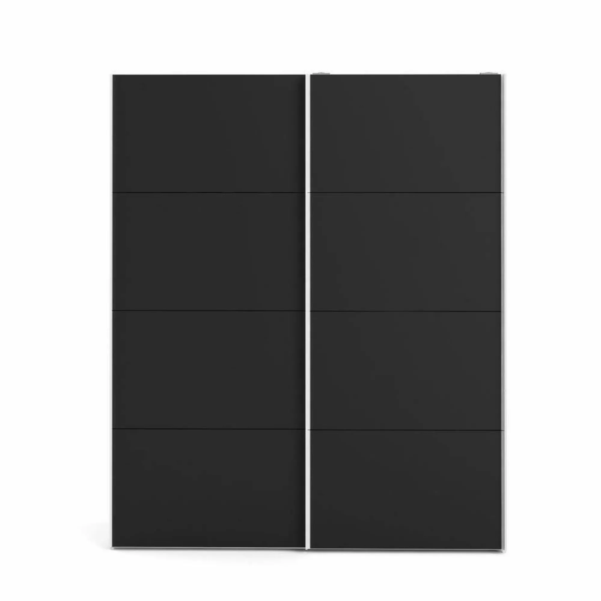 Guardaroba 2 ante Paeng, 61x182 h220 cm, Bianco e Nero<Dmora Outlet