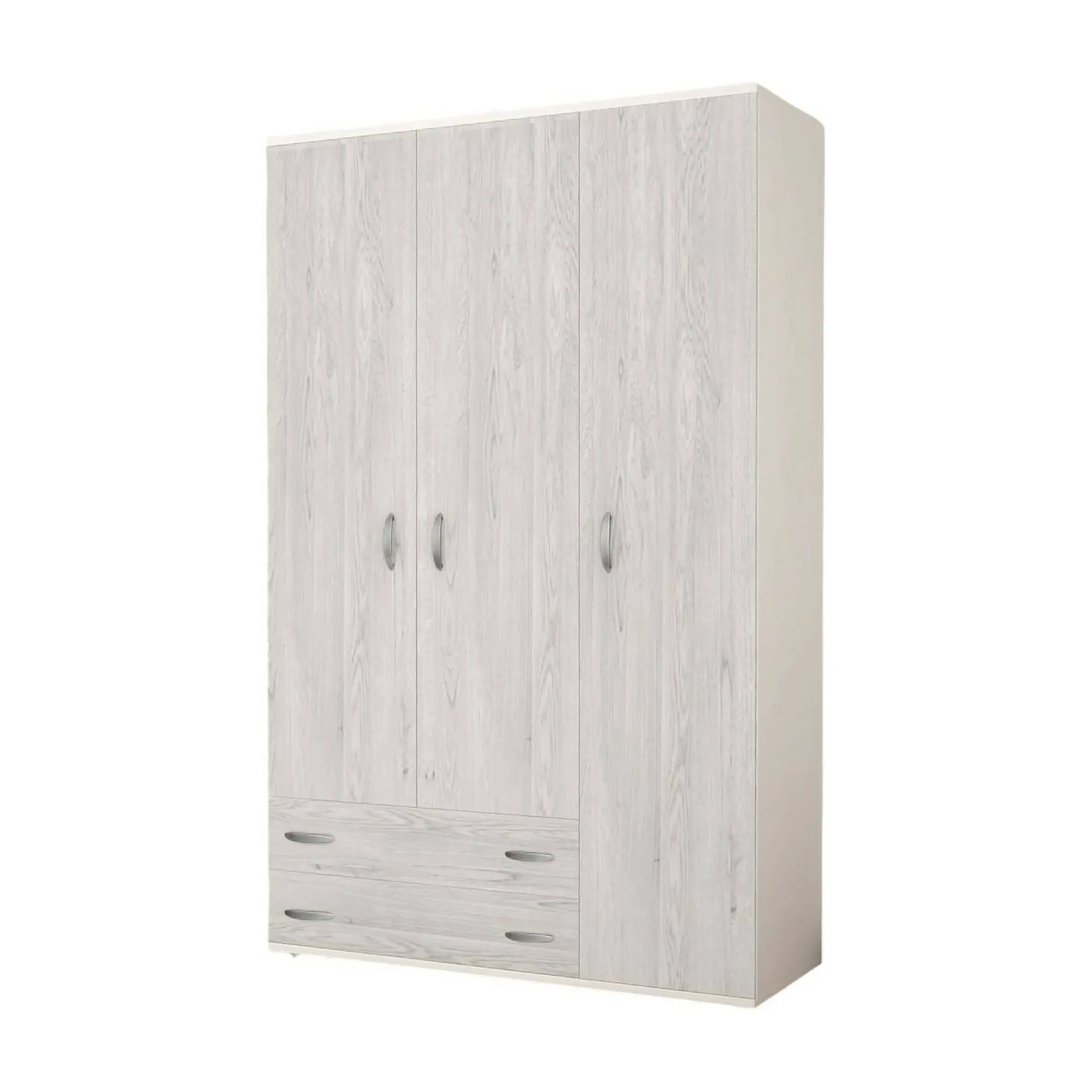 Guardaroba 3 ante Pama, 120x52h170 cm, Bianco e Grigio<Dmora Best Sale
