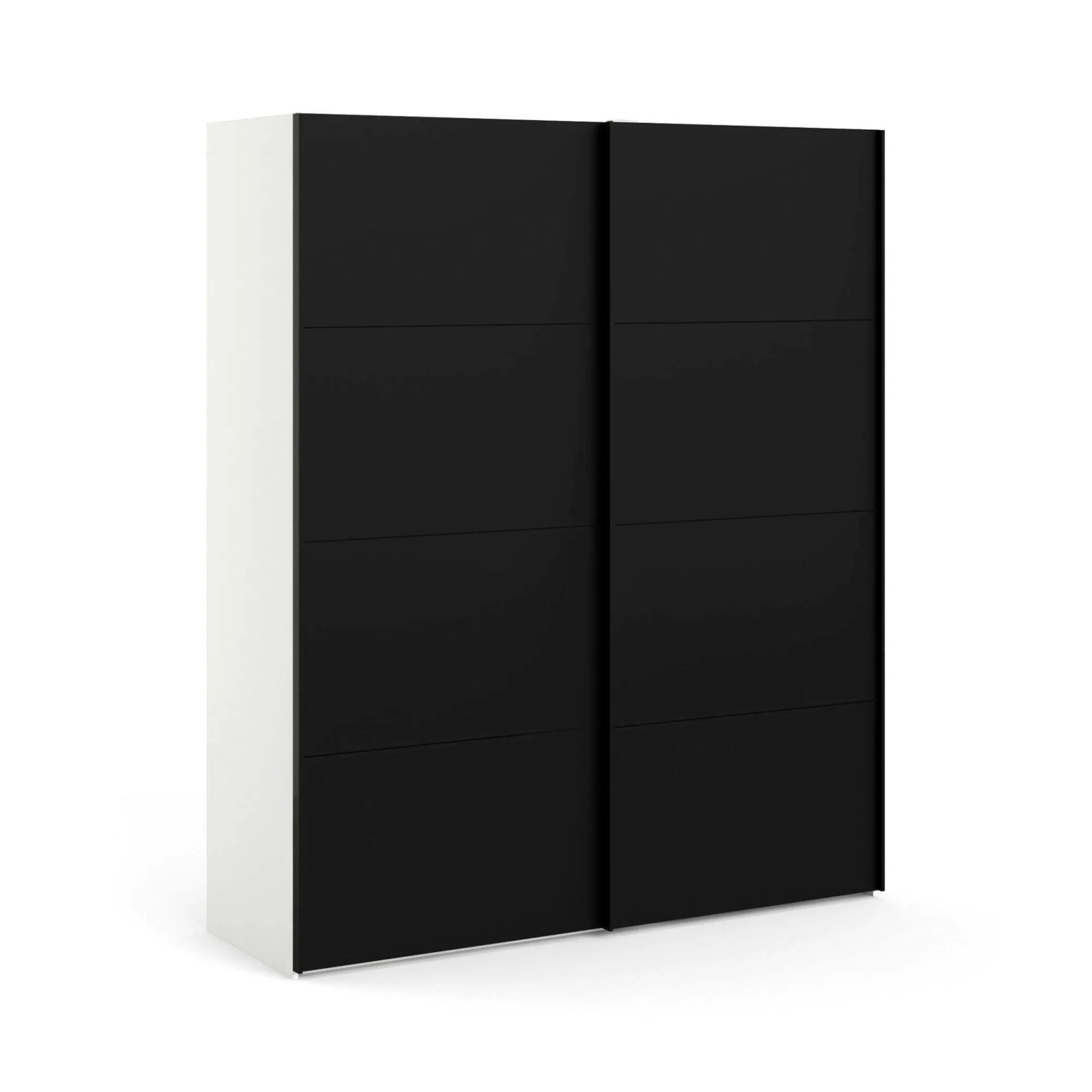 Guardaroba 2 ante Portlouis, 62x182 h220 cm, Bianco e Nero<Dmora Best Sale