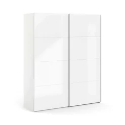 Guardaroba 2 ante Portlouis, 182x62 h220 cm, Bianco<Dmora Best