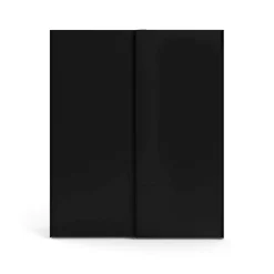 Guardaroba 2 ante Portlouis, 62x182 h220 cm, Bianco e Nero<Dmora Best Sale
