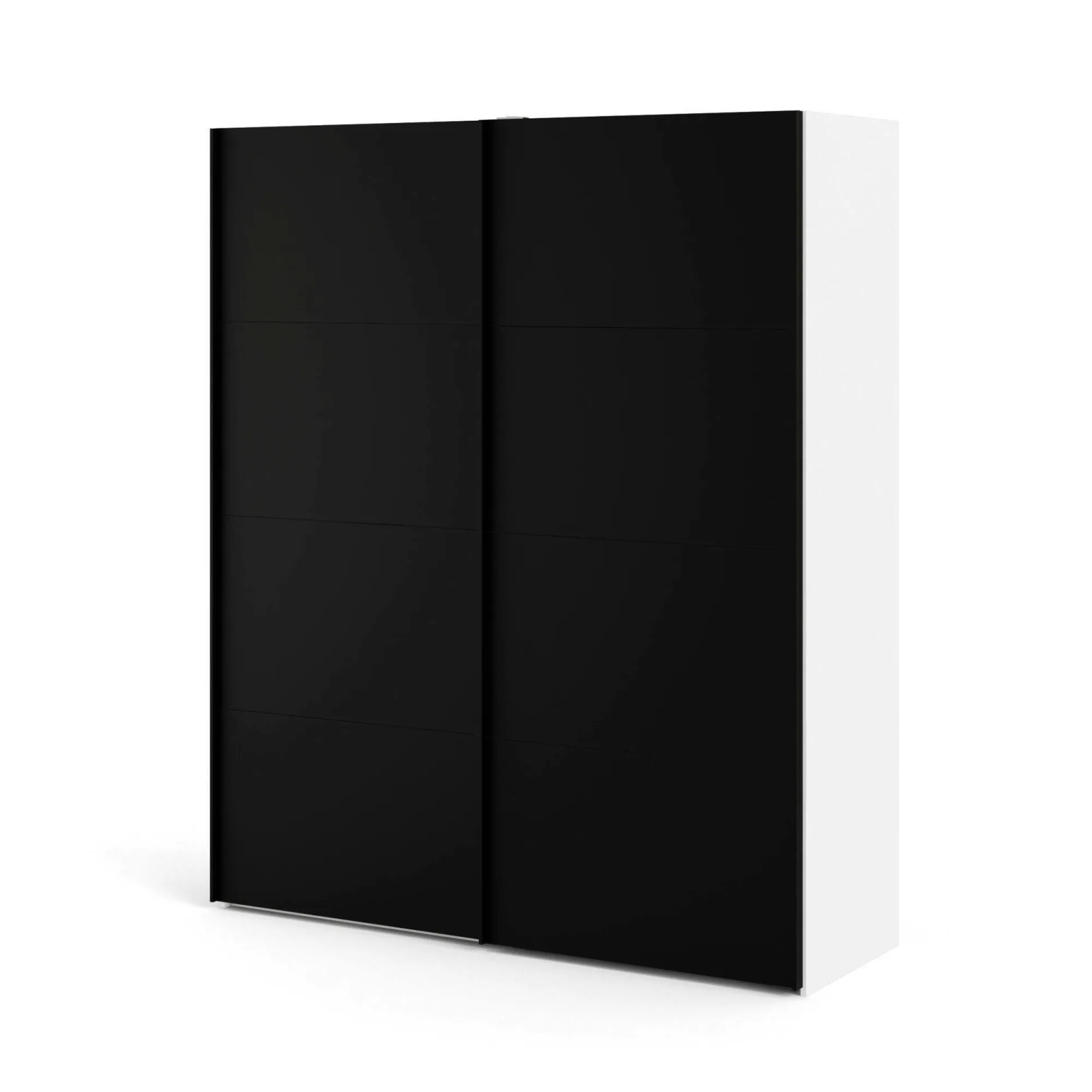Guardaroba 2 ante Portlouis, 62x182 h220 cm, Bianco e Nero<Dmora Best Sale