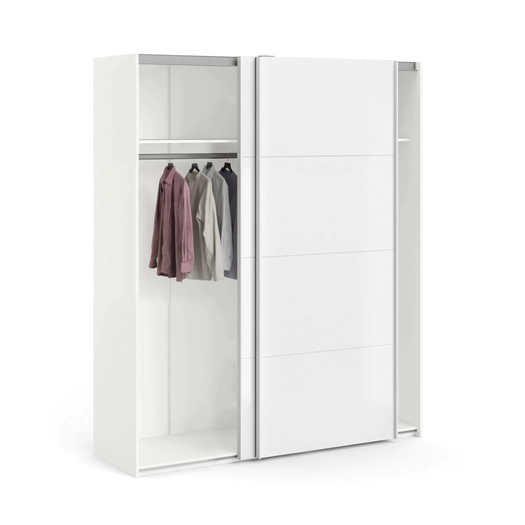 Guardaroba 2 ante Portlouis, 182x62 h220 cm, Bianco<Dmora Best