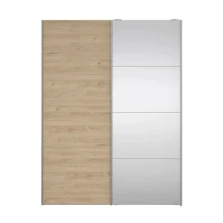 Guardaroba 2 ante Seraphine, 61x150 h200 cm, Bianco e Rovere<Dmora Outlet