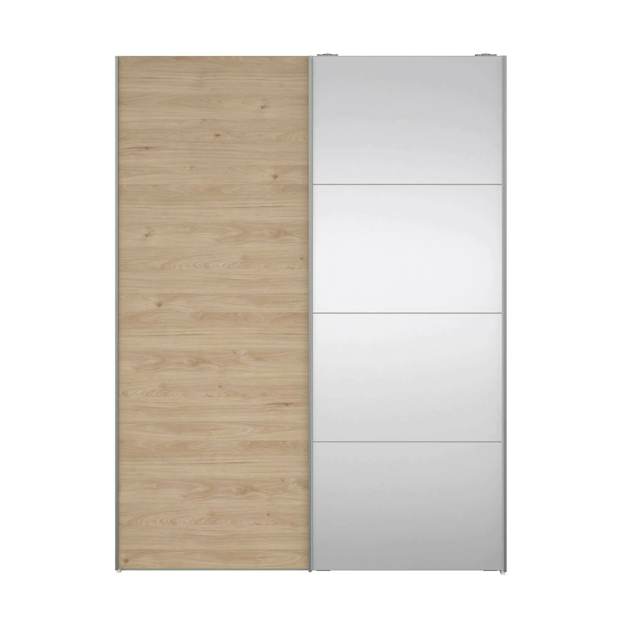 Guardaroba 2 ante Seraphine, 61x150 h200 cm, Bianco e Rovere<Dmora Outlet