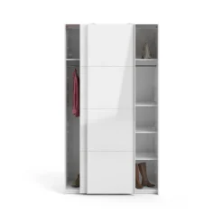 Guardaroba 2 ante Severin, 62x122 h220 cm, Bianco<Dmora New
