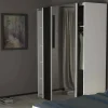 Guardaroba 2 ante Taxus, 61x182 h220 cm, Bianco e Nero<Dmora Online
